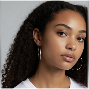 African Artisan Silver Hoop Earrings